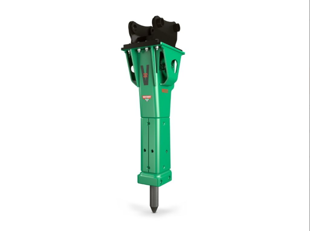 Montabert Variable Breakers V32 hydraulic breaker attachment showcased by Brown's Heavy Equipment.