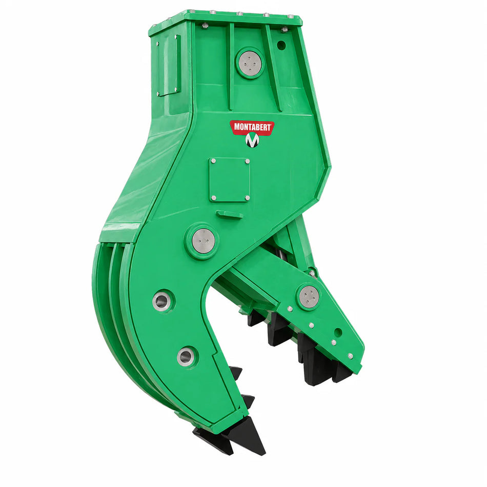 Green Montabert HCP 850 fixed pulverizer  on a white background