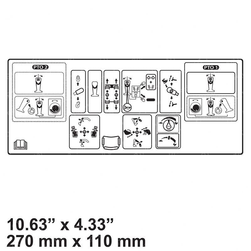 Yanmar 172B1703211 - Decal - Operator Controls