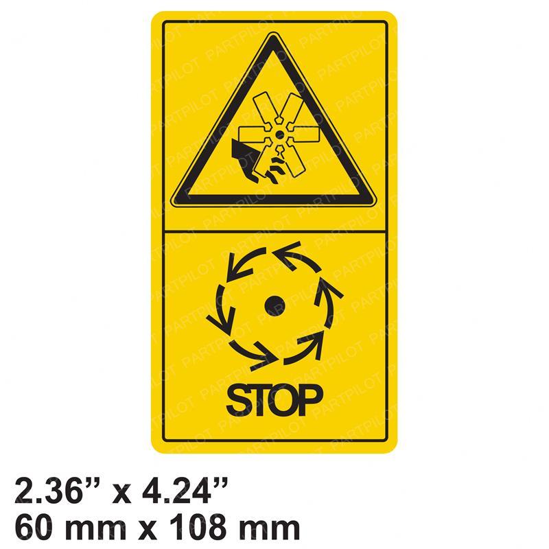 Yanmar 172441-03210 - Decal - Warning Engine Cover